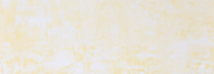 Breites XXL Wandbild in weiss und Gelb mit asynchron zu einander stehenden Verläufen in wildem Muster