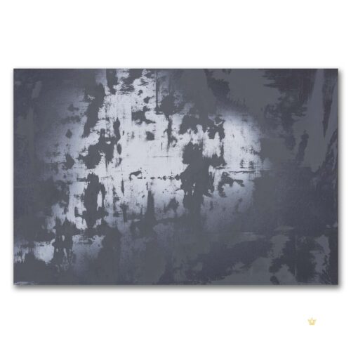 Dunkelgraues XXL Wandbild mit hellgrauem Verlauf im Zentrum und wildem Muster